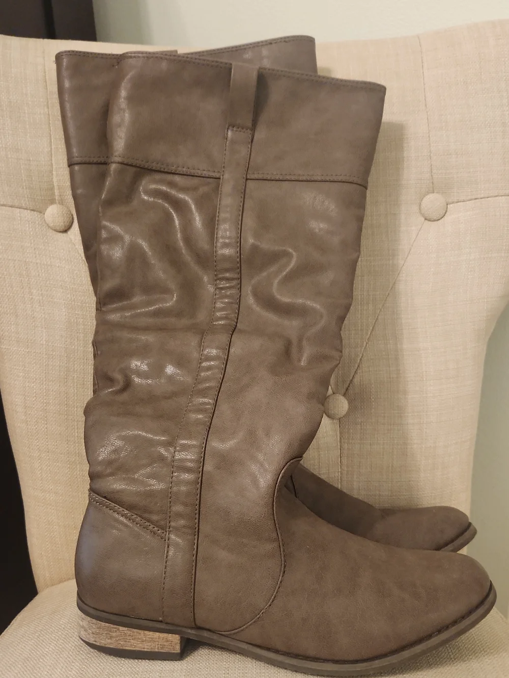 Rampage Taupe Over-the-Knee Slouch Boots